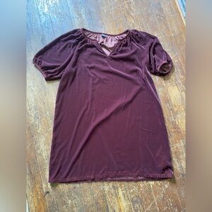 Old Navy Maroon Velvet Mini Dress Size Women’s XS